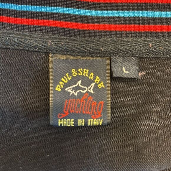 Vintage Paul & Shark Yachting 1/4 Zip Knit Shirt Embroidered Italy Size L - Picture 9 of 10